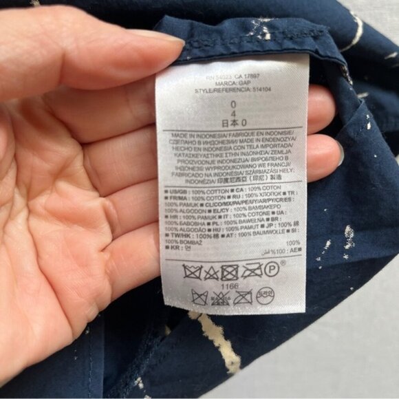 GAP Marbled twist back Cotton Dress Sz 4 - Picture 8 of 11